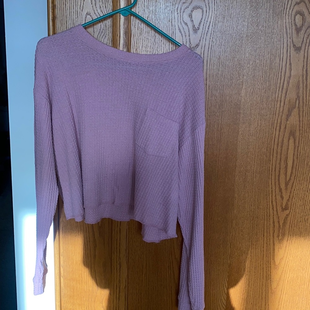 Wild Fable Cropped Waffle Long Sleeve